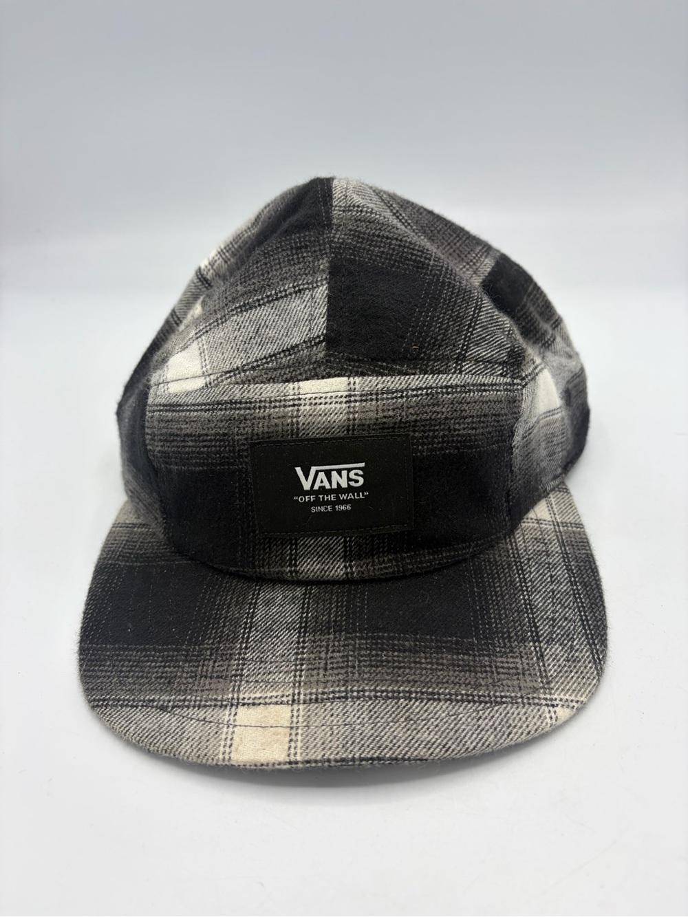 Vans Black & White Plaid 5-Panel Cap